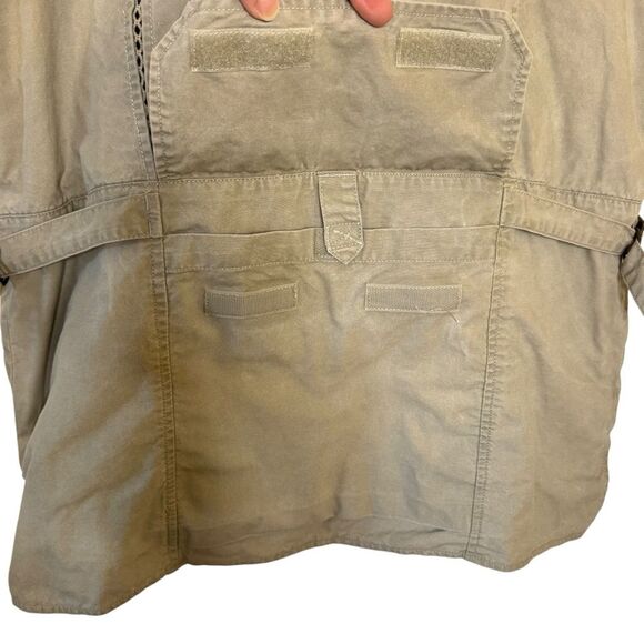 Eddie Bauer Vintage Tan Fishing Cargo Utility Hunting Vest Multiple Pockets Sz M - Picture 4 of 8